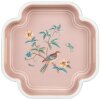 Clayre & Eef 6H2461 Bandeja Decorativa (Set de 2) Beige Rosa 30x30/24x24 cm