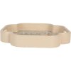 Clayre & Eef 6H2461 Bandeja Decorativa (Set de 2) Beige Rosa 30x30/24x24 cm