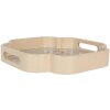 Clayre & Eef 6H2461 Bandeja Decorativa (Set de 2) Beige Rosa 30x30/24x24 cm