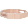 Clayre & Eef 6H2461 Bandeja Decorativa (Set de 2) Beige Rosa 30x30/24x24 cm