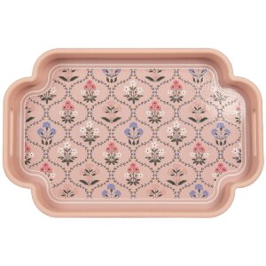 Clayre & Eef 6H2463 Set de Bandejas Decorativas 2 Rosa Violeta 46x30x5 cm / 35x24x5 cm