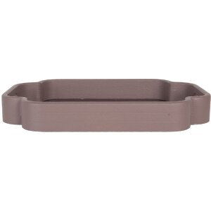 Clayre & Eef 6H2463 Set de Bandejas Decorativas 2 Rosa Violeta 46x30x5 cm / 35x24x5 cm