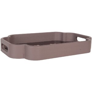 Clayre & Eef 6H2463 Set de Bandejas Decorativas 2 Rosa Violeta 46x30x5 cm / 35x24x5 cm