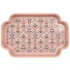 Clayre & Eef 6H2463 Set de Bandejas Decorativas 2 Rosa Violeta 46x30x5 cm / 35x24x5 cm