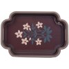 Clayre & Eef 6H2463 Set de Bandejas Decorativas 2 Rosa Violeta 46x30x5 cm / 35x24x5 cm