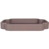 Clayre & Eef 6H2463 Set de Bandejas Decorativas 2 Rosa Violeta 46x30x5 cm / 35x24x5 cm