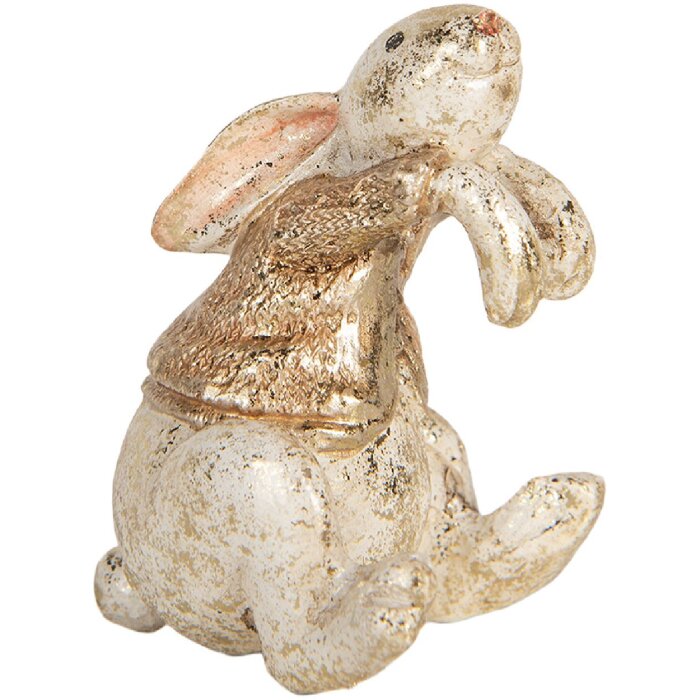 Clayre & Eef 6PR5485 Decoración Conejo 6x5x7 cm Beige y Marrón