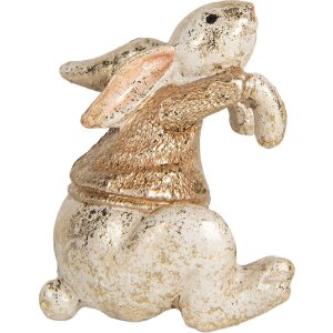 Clayre & Eef 6PR5485 Decoración Conejo 6x5x7 cm Beige y Marrón
