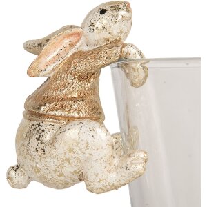 Clayre & Eef 6PR5485 Decoración Conejo 6x5x7 cm Beige y Marrón