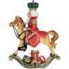 Clayre & Eef 6PR5768 Decoración Cascanueces sobre Caballo Balancín 24x8x31 cm