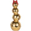 Clayre & Eef 6PR5771 Decoración de Campanas Apiladas 20x20x54 cm Dorado Rojo