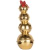 Clayre & Eef 6PR5771 Decoración de Campanas Apiladas 20x20x54 cm Dorado Rojo