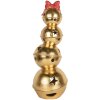 Clayre & Eef 6PR5771 Decoración de Campanas Apiladas 20x20x54 cm Dorado Rojo