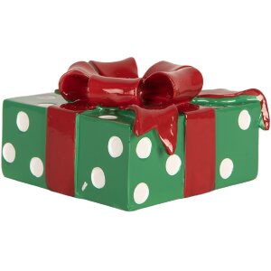 Clayre & Eef 6PR5773 Candelabro 10x10x6 cm Verde y Rojo