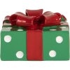 Clayre & Eef 6PR5773 Candelabro 10x10x6 cm Verde y Rojo