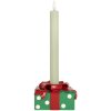 Clayre & Eef 6PR5773 Candelabro 10x10x6 cm Verde y Rojo
