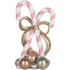Clayre & Eef 6PR5775 Decoración Bastón de Caramelo 19x14x30 cm Rosa Dorado