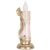 Clayre & Eef 6PR5776 Vela decorativa con LED 10x10x25 cm Dorado Rosa 2xAAA
