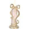 Clayre & Eef 6PR5776 Vela decorativa con LED 10x10x25 cm Dorado Rosa 2xAAA