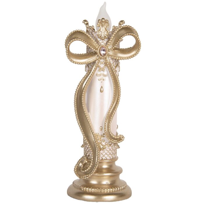 Clayre & Eef 6PR5777 Vela decorativa con LED 13x12x34 cm 2xAA