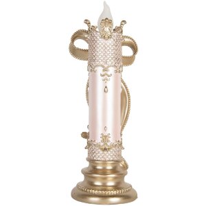 Clayre & Eef 6PR5777 Vela decorativa con LED 13x12x34 cm 2xAA