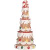 Clayre & Eef 6PR5779 Tarta Decorativa Ø 10x22 cm Marrón-Blanco