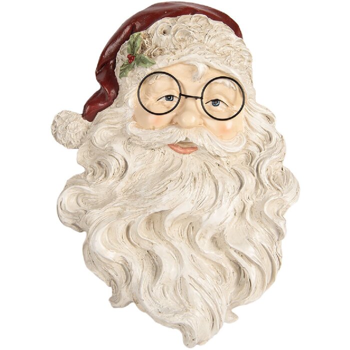 Clayre & Eef 6PR5781 Adorno de Pared Papá Noel 23x5x31 cm