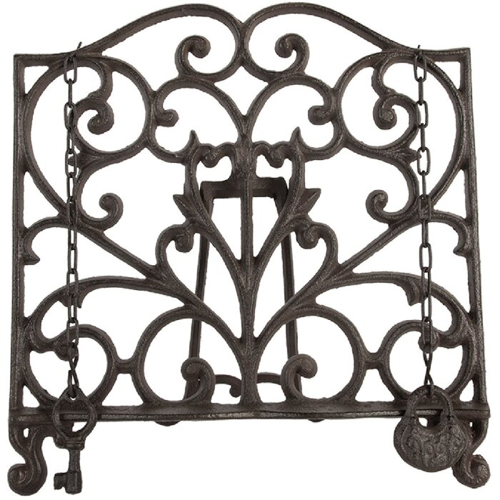 Clayre & Eef 6Y5751 Soporte para libros 27x5x27 cm de hierro