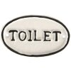 Letrero Decorativo Toilet Clayre & Eef 6Y5768 10x1x6 cm Blanco