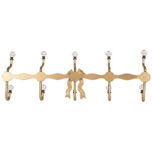 Perchero Clayre & Eef 6Y5956 50x7x17 cm blanco dorado