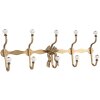 Perchero Clayre & Eef 6Y5956 50x7x17 cm blanco dorado