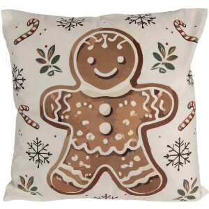 Funda de cojín Clayre & Eef CGM22 45x45 cm Beige Marrón