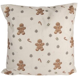 Funda de cojín Clayre & Eef CGM22 45x45 cm Beige Marrón