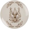 Clayre & Eef GTWDP Plato pequeño Ø 20x2 cm Beige/Marrón Porcelana