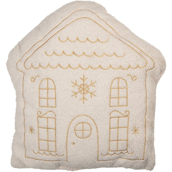 Cojín relleno Clayre & Eef KG035.008 45x40x10 cm Blanco-Beige