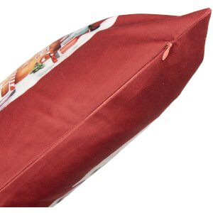 Funda de cojín Clayre & Eef KT021.429 45x45 cm Rojo-Marrón