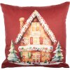 Funda de cojín Clayre & Eef KT021.429 45x45 cm Rojo-Marrón