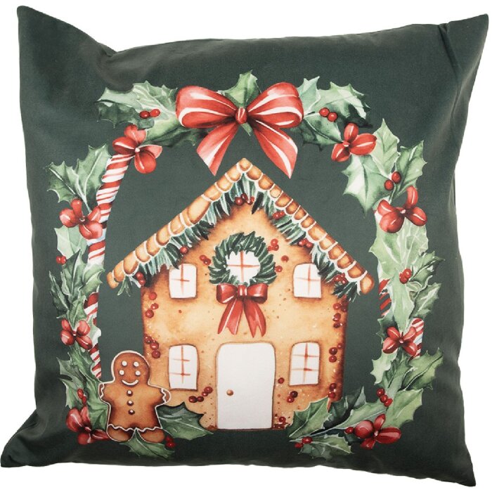 Funda de cojín Clayre & Eef KT021.430 45x45 cm Verde Marrón