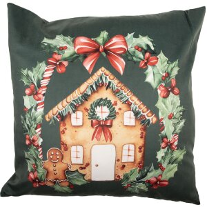 Funda de cojín Clayre & Eef KT021.430 45x45 cm Verde Marrón