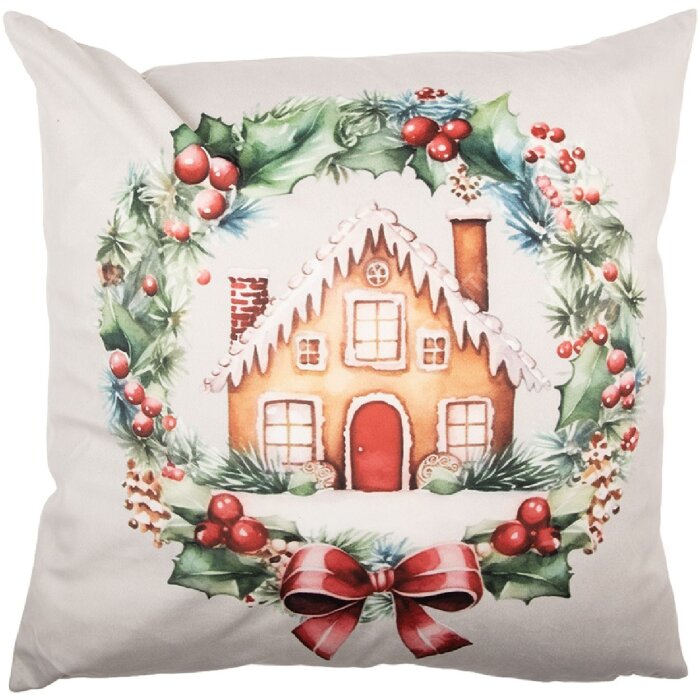 Funda de cojín Clayre & Eef KT021.431 45x45 cm beige-marrón