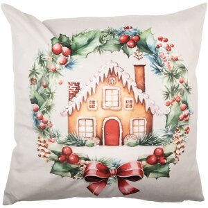Funda de cojín Clayre & Eef KT021.431 45x45 cm beige-marrón