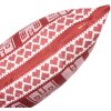 Clayre & Eef KT021.433 Funda de cojín 45x45 cm Rojo-Blanco