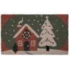 Clayre & Eef MC278 Felpudo 75x45x1 cm Rojo y Verde