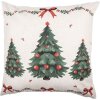 Clayre & Eef TCH22 Funda de Cojín 45x45 cm Beige-Verde