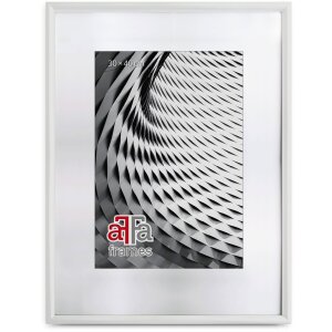 FramesFactory Marco de Fotos Finger 10x15 hasta 40x50cm Acrílico Negro Plata Blanco