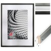 FramesFactory Marco de Fotos Finger 10x15 hasta 40x50cm Acrílico Negro Plata Blanco