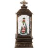 Decoración Linterna con Papá Noel Clayre & Eef 66410 8x8x20 cm marrón 3xAAA