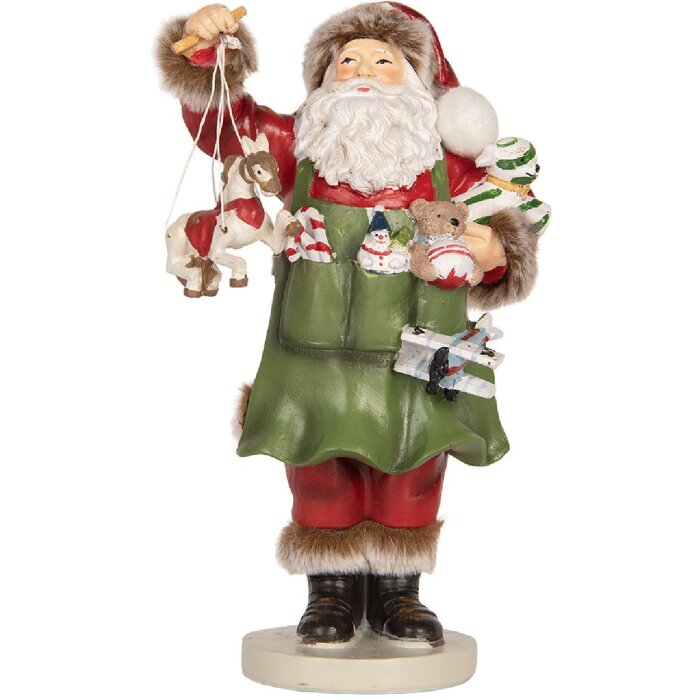 Clayre & Eef 6PR5748 Decoración Papá Noel 13x9x23 cm