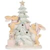 Conejo decorativo con LED Clayre & Eef 6PR5880 14x8x16 cm Marrón y Blanco