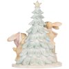 Conejo decorativo con LED Clayre & Eef 6PR5880 14x8x16 cm Marrón y Blanco